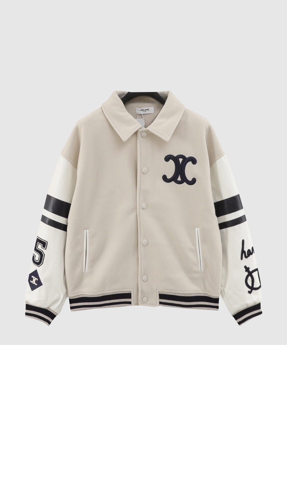 셀린느 로고 프린트 재킷