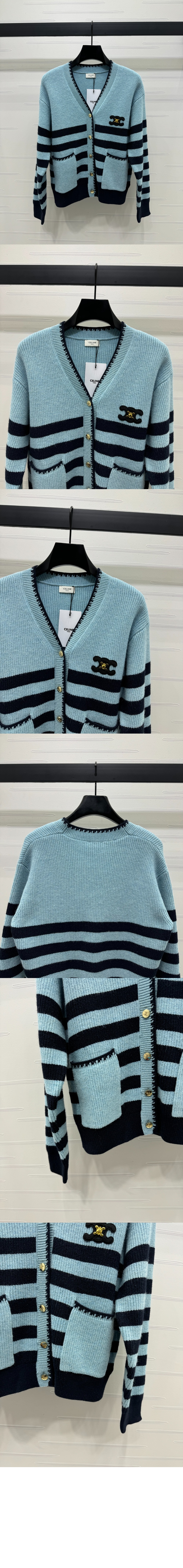 셀린느 프린트 니트 톱