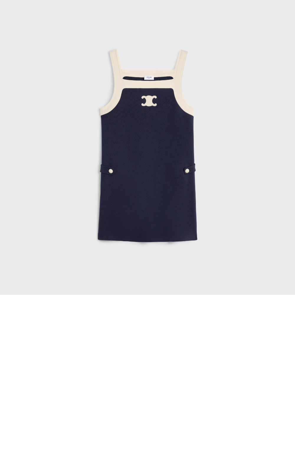 셀린느 울 저지 미니 드레스