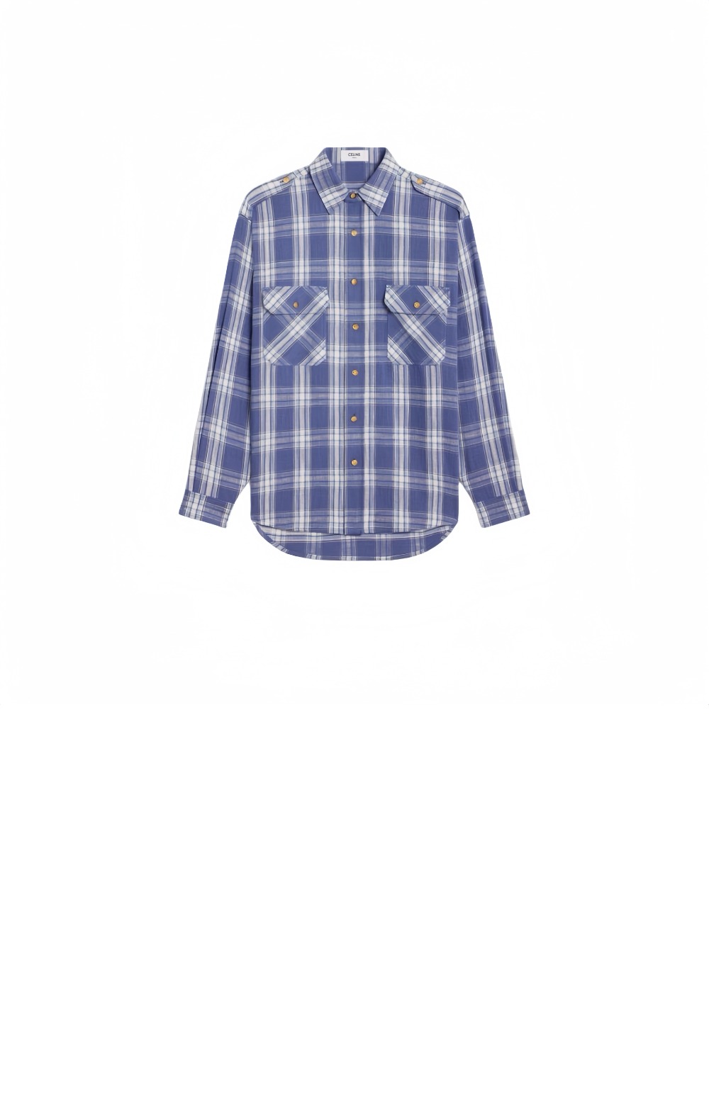 셀린느 체크 셔츠 자켓