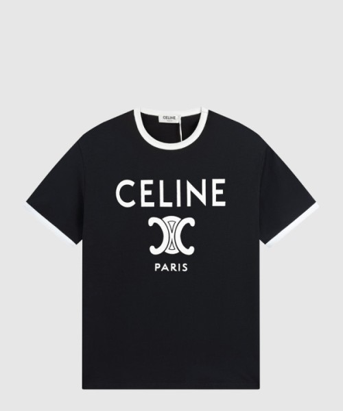 셀린느 로고 프린트 반팔