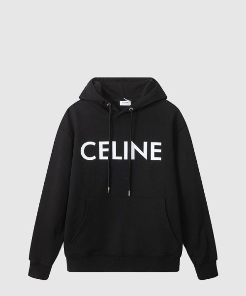 셀린느 로고 후드 긴팔