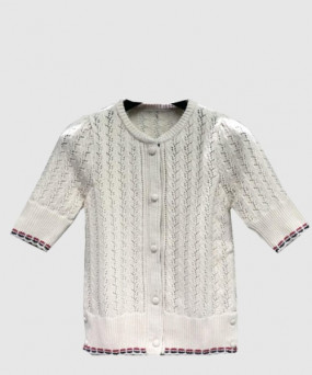 톰브라운 프린트 니트 톱