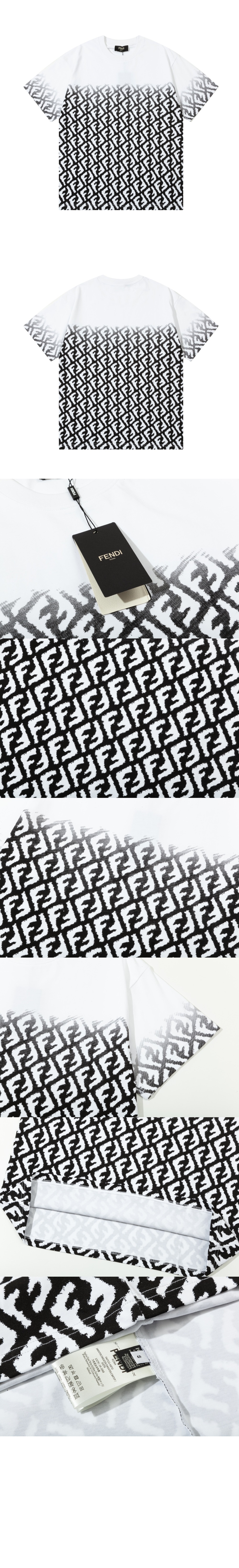 펜디 로고 프린트 반팔