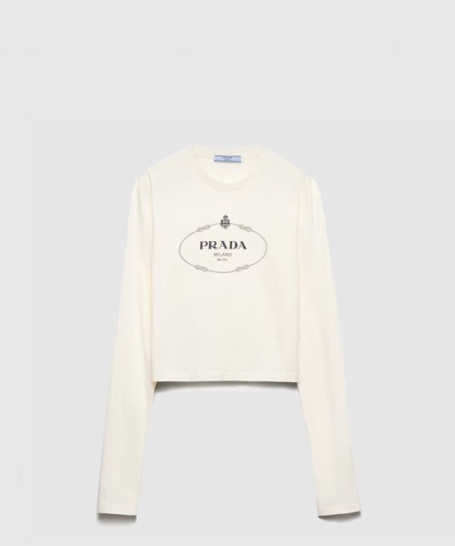 프라다 프린트 저지 티셔츠