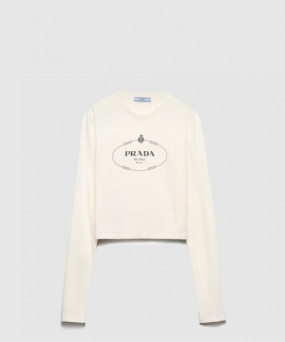 프라다 프린트 저지 티셔츠
