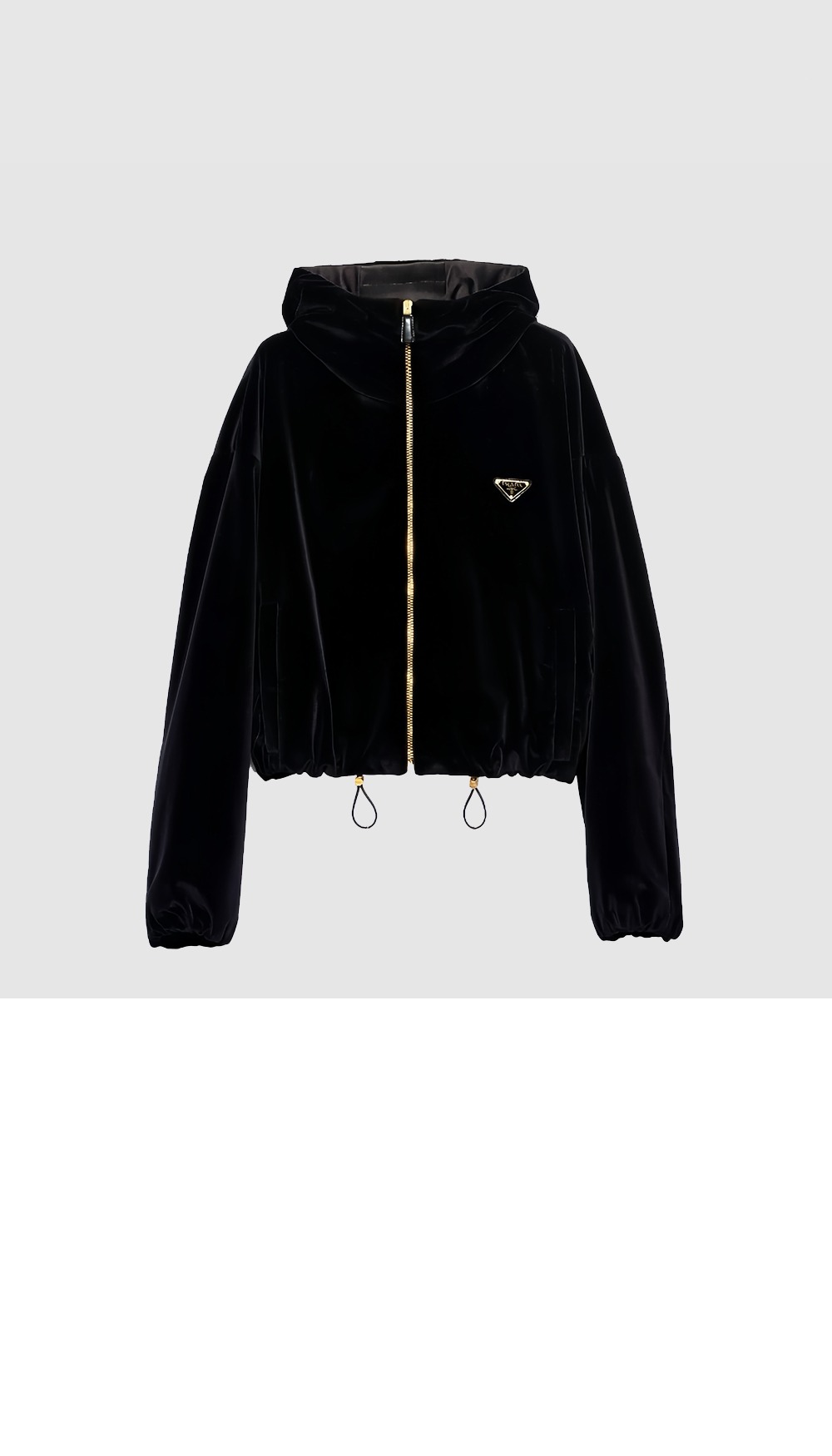 프라다 벨벳 블 재킷