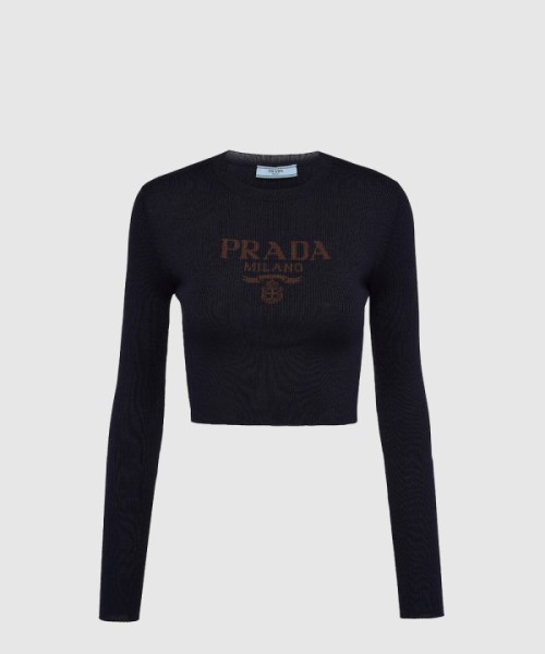 프라다 프린트 니트 톱