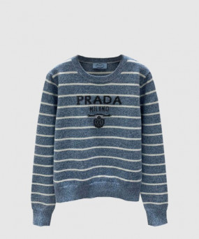 프라다 로고 니트 상의