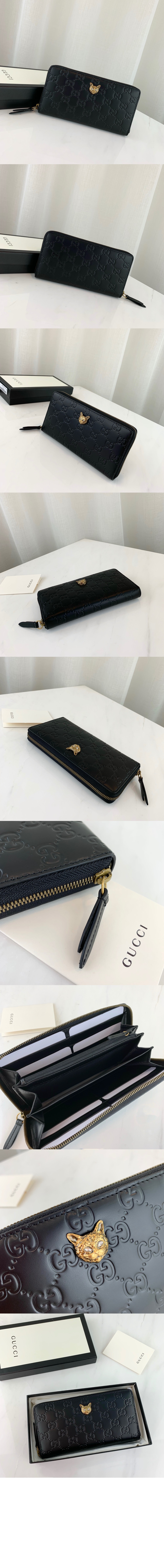 구찌 고양이 지퍼월렛 548058