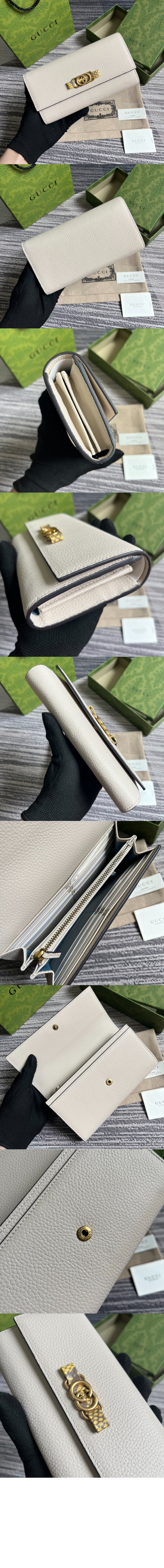 구찌 인터로킹 G 파이톤 보우 지갑 750461