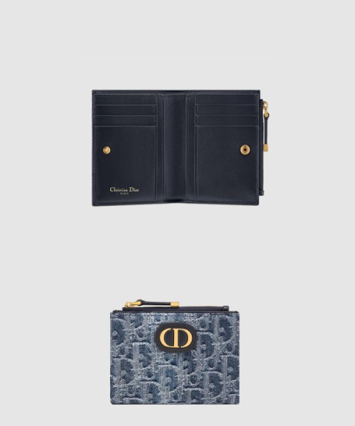 디올 30 Montaigne 몽테인 달리아 지갑 데님 S2197