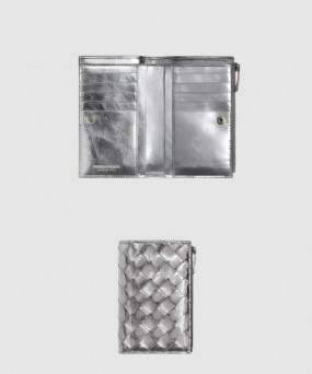 보테가베네타 미디엄 인트레치아토 폴더형 지퍼 지갑 667468