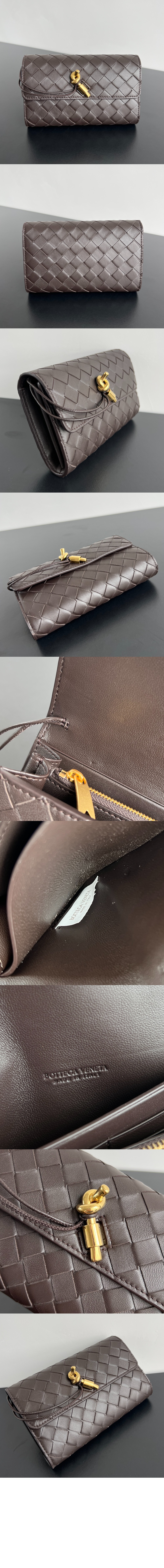 보테가베네타 라지 안디아모 플랩 지갑 741504