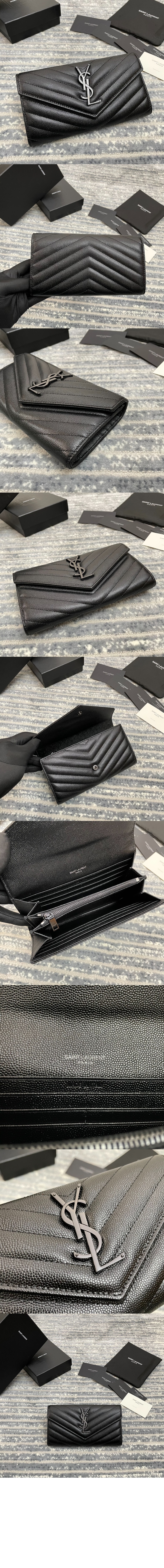 생로랑 모노그램 플랩 장지갑 372264