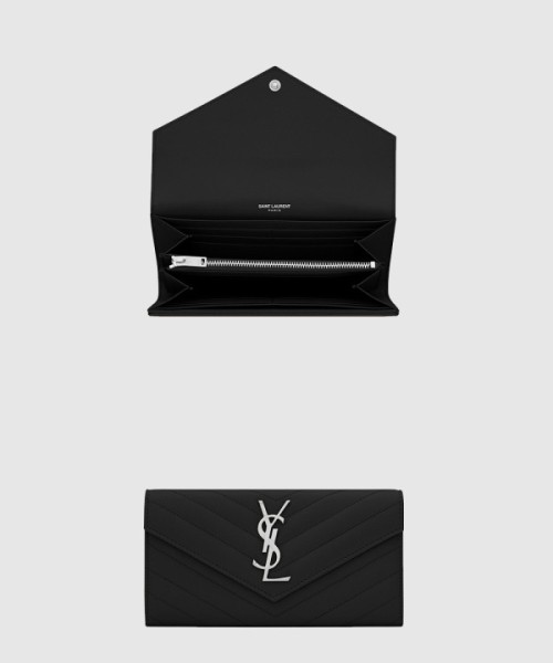 생로랑 모노그램 플랩 장지갑 372264