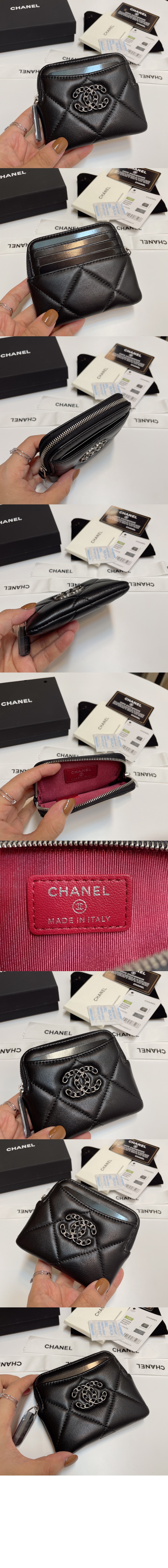 샤넬19 지퍼 동전지갑 AP2086