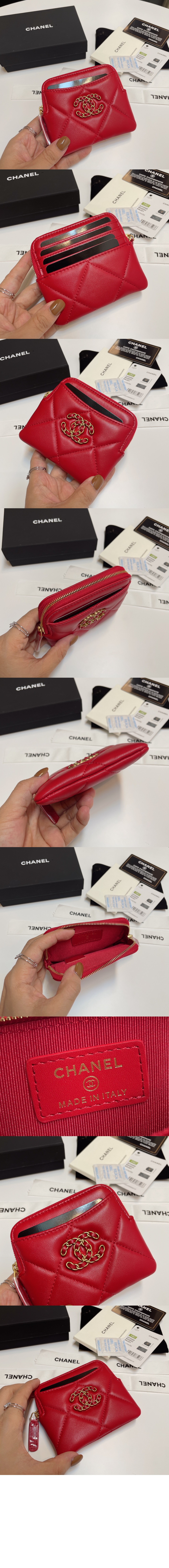 샤넬19 지퍼 동전지갑 AP2086