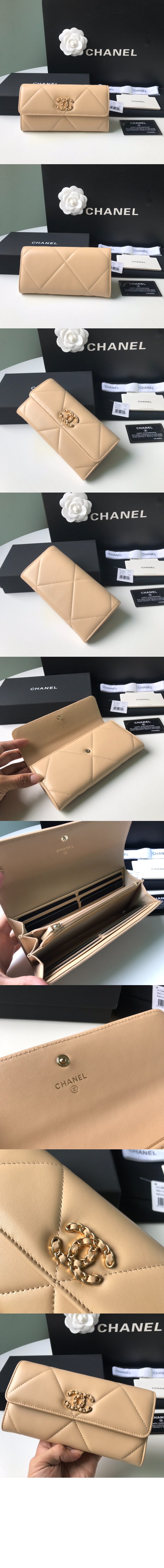 샤넬19 플랩 장지갑 AP0955