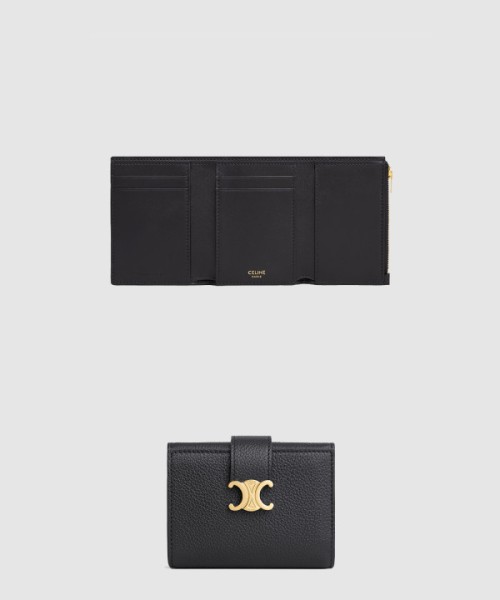 셀린느 니노 파인 스트랩 지갑 서플 그레인 카프스킨 10M963