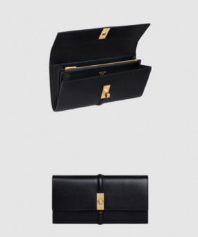 셀린느 라지 월릿 16 새틴 송아지 가죽 10M033