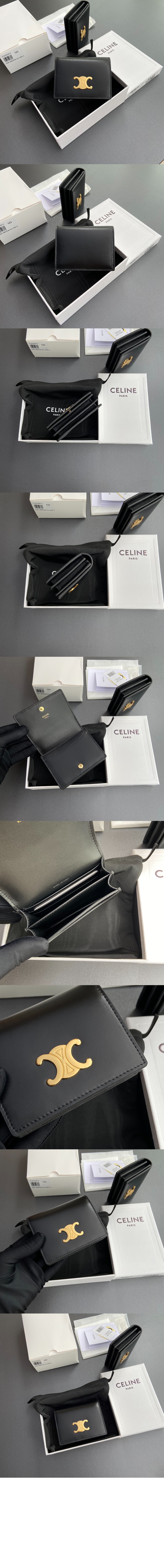 셀린느트리옹프 명함 지갑 - 샤이니 카프스킨 10M123