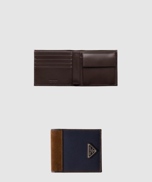 프라다 Re-Nylon 에나멜메탈삼각로고 폴리아미드 지갑 2M0738